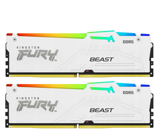 Kingston FURY 64GB (2x32GB) 6400 CL32 Beast RGB Biały
